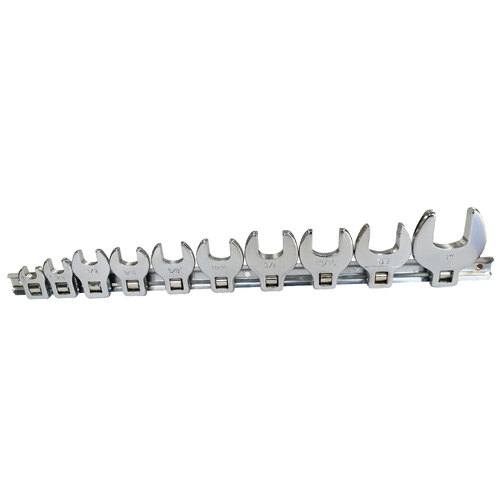 10 Pc 3/8'' Sq. Dr. Crowfoot Wrench Set SAE