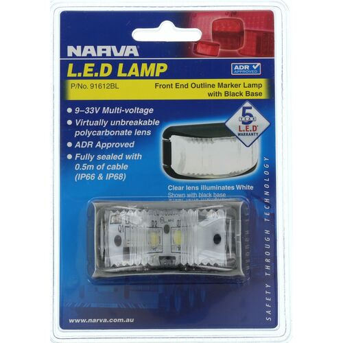 Narva Front Marker Light Clear LED 9 to 33V