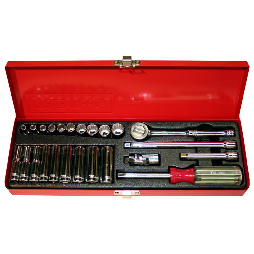 No.92725 - 24 Piece 1/4"Drive Metric Socket Set (12 Point)