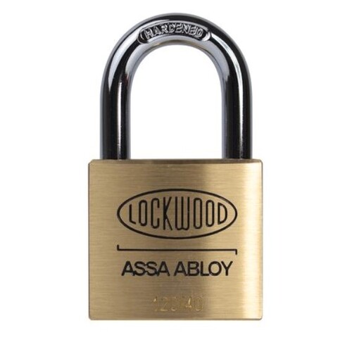 Padlock 120 Series Lockwood 40mm brass 6pk