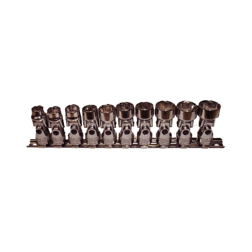No.93809 - 10 Piece 3/8" Drive Metric Universal Sockets (6 Point)