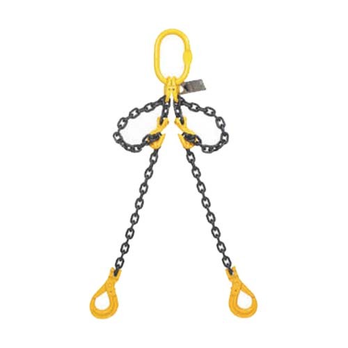 Grade 80 Chain Sling 10mm 2leg Effective Length C/W Clevis Type Grab Shortner And Clevis Sling Hook Tested 3M