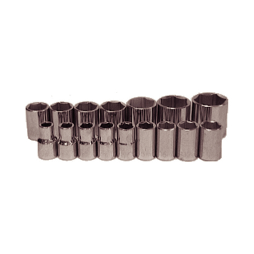 No.94216 - 16 Piece 1/2" Drive Metric 6 Point Sockets