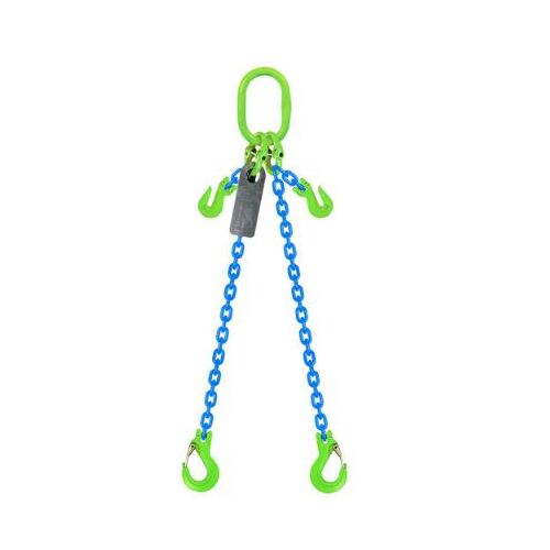 Grade 100 Chain Sling 8mm 2leg Effective Length C/W Clevis Type Grab Shortner And Clevis Sling Hook Tested 3M