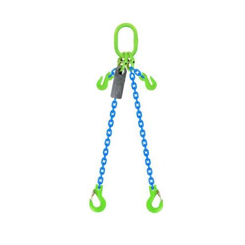 Grade 100 Chain Sling 13mm 2leg Effective Length C/W Clevis Type Grab Shortner And Clevis Sling Hook Tested 3M