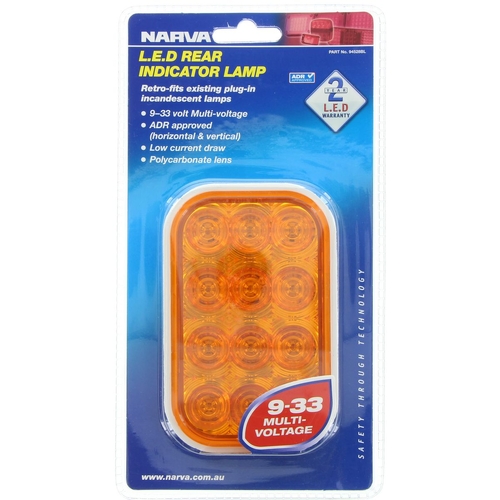 Narva Rear Indicator Lamp LED 9 to 33V Modular Mount Amber