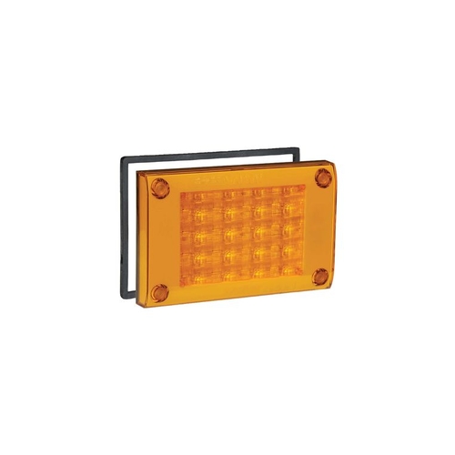 9-33 Volt Model 48 Led Rear Direction Indicator Lamp (Amber) - Retro-fit Gasket and Security Caps
