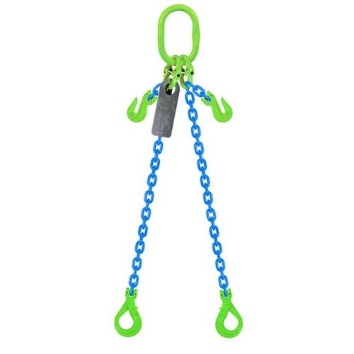 Grade 100 Chain Sling 13mm 2leg Effective  Length C/W Clevis Type Grab Shortner And Clevis  Self Locking Hook Tested 3M - 953323