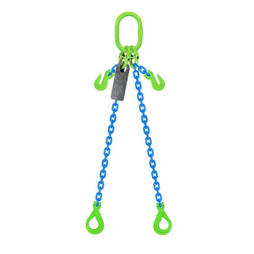 Grade 100 Chain Sling 16mm 2leg Effective  Length C/W Clevis Type Grab Shortner And Clevis  Self Locking Hook Tested 6M - 953626