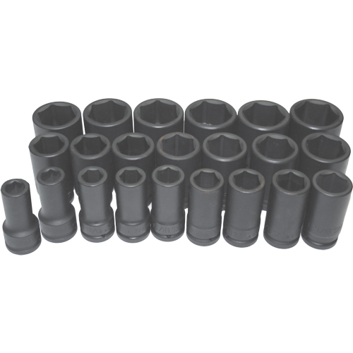 No.98622L - 22 Piece 1" Drive Metric Deep Impact Sockets