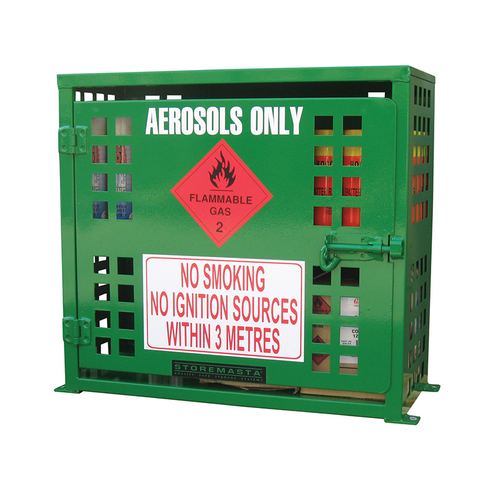 Paint Spray Can Aerosol Storage Cage 72 Can Capacity, Green - A43554