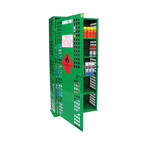 Paint Spray Can Aerosol Storage Cage 300 Can Capacity Tall, Green - A43557