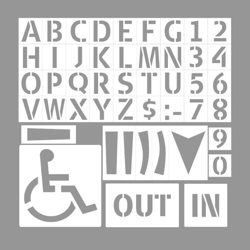 Car Park Stencil Kit 200MM