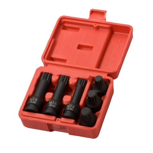 6 Pc 1/2'' Sq. Dr. Impact Triple Square Head Driver Set