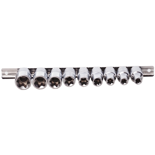 9 Pc 1/2'' Sq. Dr. E Torx Socket Set