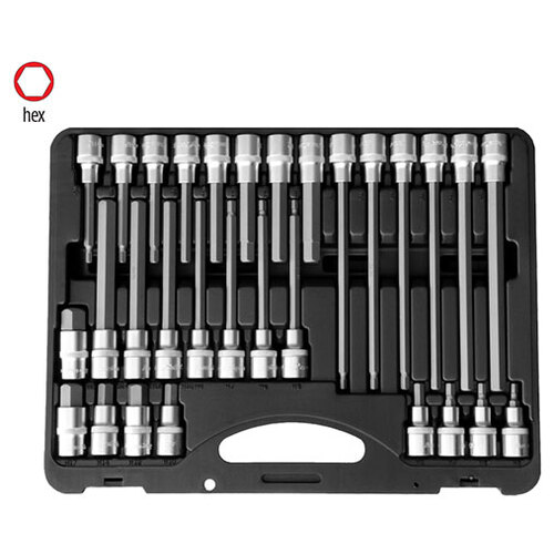 30 Piece 1/2" Square Drive In-Hex Bit Socket Set