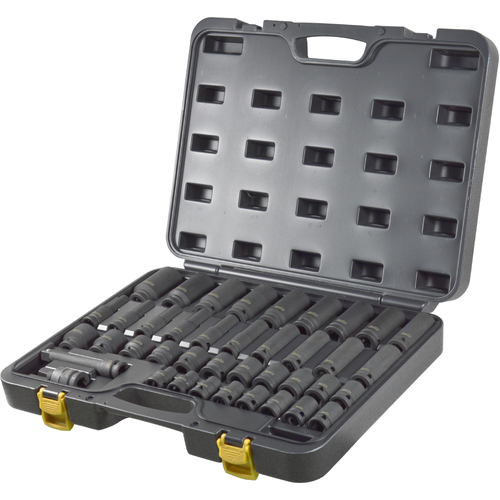 34 Pc 1/2'' Sq. Dr. 6Pt Deep & Standard Impact Socket Set Sae