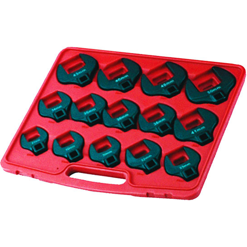 14 Pc 1/2" Sq. Dr. Impact Crowfoot Open-End Spanner Set