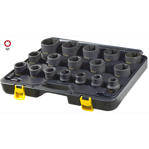 17 Pc 3/4" Sq. Dr. 6Pt Impact Socket Set Metric