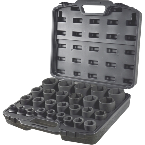 27 Pc 3/4" Sq. Dr. 6Pt Impact Socket Set Metric