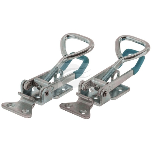 Pkt 2 Trailer Tailgate Latch Adjustable & Lockable, Coated