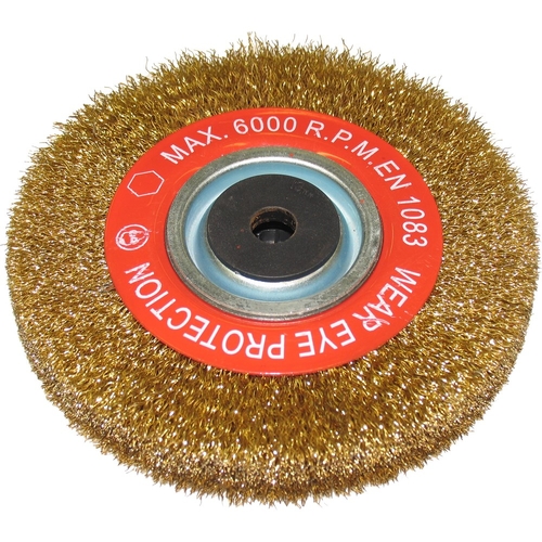 Wheel Wire Brush Crimped 200 X 25Mm, 16Mm Bore