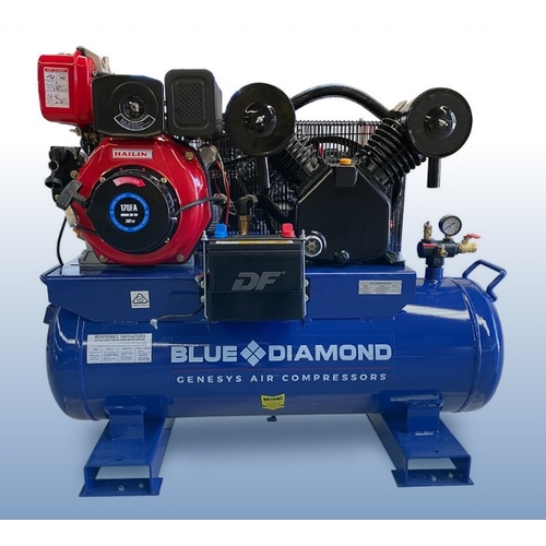 Piston Air Compressor - Diesel 7Hp 20Cfm 100L - 145 Psi - AC100085