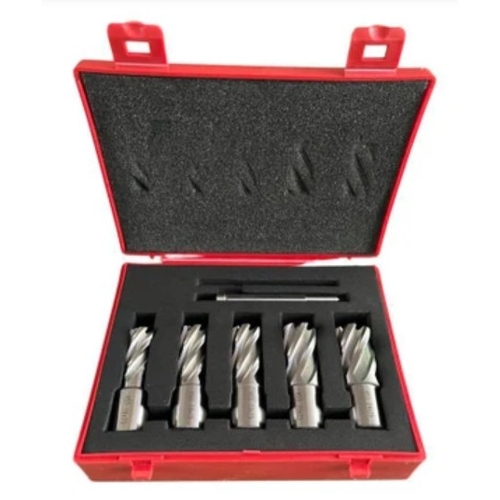 5pc Annular Cutters Set (M2 HSS) - [16, 18, 20, 22 & 24mm Cutters] - Pilot Included - ACSHSS5PC