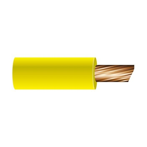 4mm Single Core Automotive Cable, Yellow - 100m Roll - ACX0729L