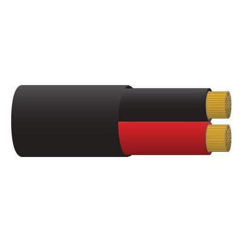 3mm Twin Core Cable Red Black With Black Sheath 30M