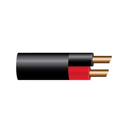 3mm Twin Core Cable Red Black With Black Sheath 100M