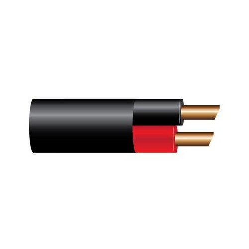 6mm Twin Core Cable Red Black With Black Sheath 30M