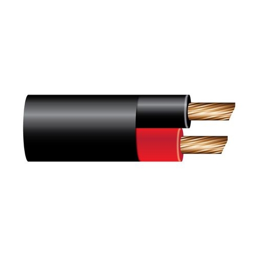 6mm Twin Core Automotive Cable, Red/Black, With Black Sheath - 100m Roll - ACX0811L
