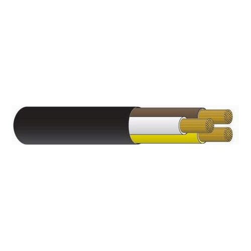 OEX 3mm 3 Core Automotive Cable, Brown/White/Yellow With Black Sheath - 30m Roll
