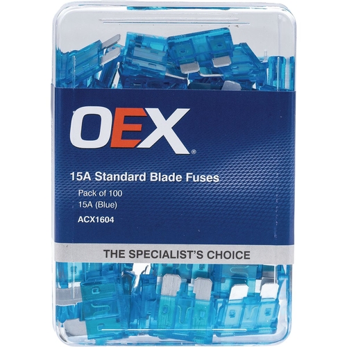 15A Standard Blade Fuse Blue - Pack Of 100