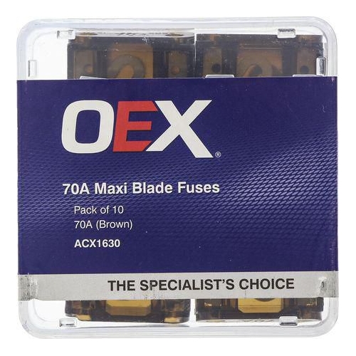 ACX1630 - OEX Maxi Blade Fuse, 70A Brown - Pack of 10 - ACX1630