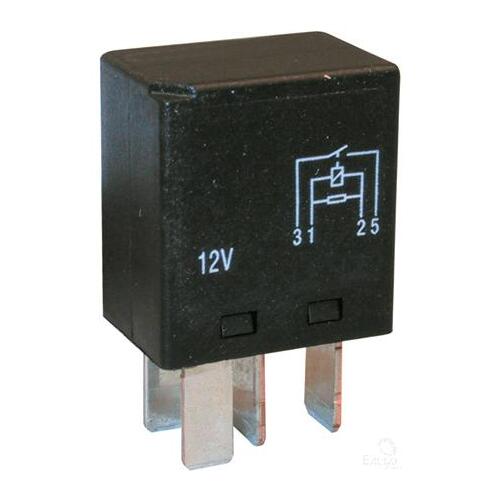 OEX Micro Relay 12V Normally Open 20A - Resistor Protected