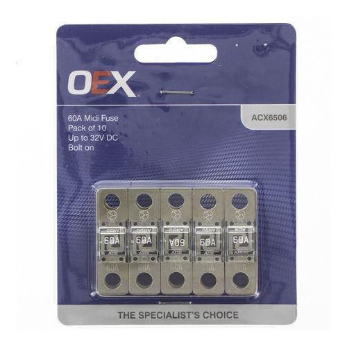 ACX6506 - OEX Midi Fuse, 60A Bolt On - Pack of 10 - ACX6506