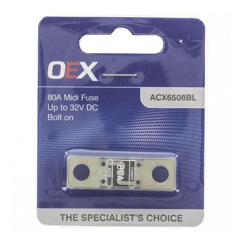 Midi Fuse, 80A Bolt On - Single Pack - ACX6508BL