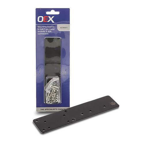 OEX Mounting Plate For 7 Pin Flat Trailer Socket And 50A Anderson