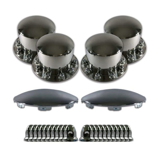 AFKL002-33 | 335mm PCD European/Japanese Stainless Steel Axle Cover Set - AFKL002-33