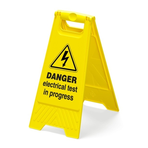 Danger Electrical Test In Progress Warning A-Frame Sign - AFS04