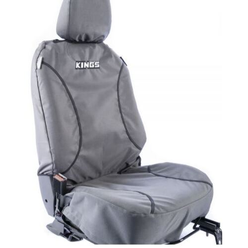 Canvas Seat Cover Pair Grey Unviversal