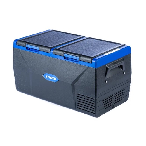 Kings 75L Portable Fridge & Freezer | Dual Zone | 12v/24v/240V | -18c to +10c | Internal Light