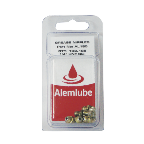 Grease Nipple Pack 1/4 Unf Straight - AL185