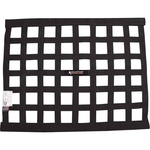Allstar ALL10285 Black 18" High x 24" Wide Rectangular Border Style Mount Ribbon Window Net - ALL10285