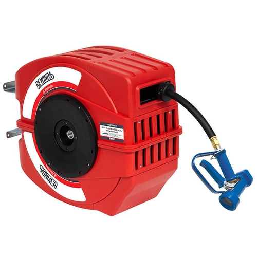 12mm x 17M High Pressure Hot Water Washdown Hose Reel c/w Gun