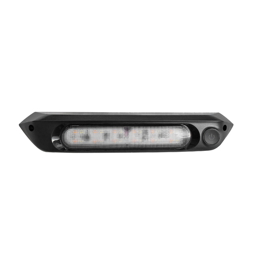 Dual LED Light 12V Awning Light Amber/White Lights With Switch Black IP67 287mm - AW287B-SWITCH