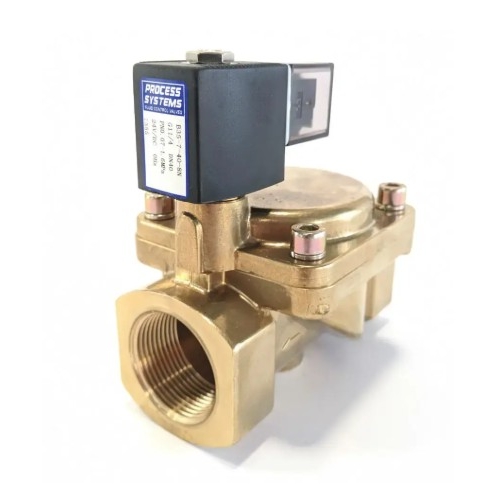 2" BSP Brass Normally Closed Solenoid Valve 0.7-16 Bar 240v AC NBR - B35-9-50-1N