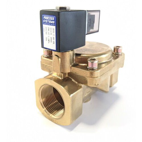 2" BSP Brass Normally Closed Solenoid Valve 0.7-16 Bar 24v DC NBR